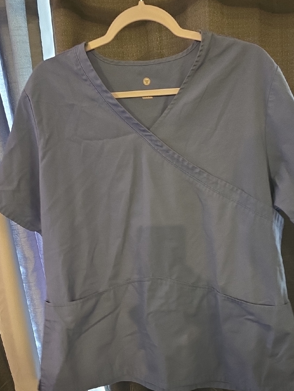 FUNDAMENTALS Womans Blue Scrub Top Size XL